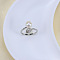 Natural Freshwater Pearl with Clear Cubic Zirconia Cuff Rings, Golden, Leaf, Inner Diameter: 15~19mm