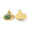 Glass Imitation Jade Pendants with Rhinestone, with Matte Gold Color Alloy Findings, Rabbit Charms, Medium Sea Green, 17x18.5x6mm, Hole: 2mm