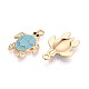 Rhinestone сплава и эмали подвески PALLOY-T092-40G-04-2