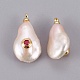 Подвески из натурального пресноводного жемчуга PEAR-F008-31G-06-2
