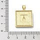Латунные микропаве прозрачные подвески с фианитом KK-A221-26G-01-3