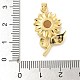 Латунный микропаве кубический цирконий с подвесками из смолы KK-G517-05G-02-3