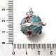 Подвески из латуни с эмалированными бусинами KK-M313-42P-01-3