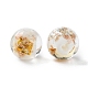 Ручной работы золотые и серебряные бусины Lampwork фольги GLAA-G107-07A-14-3