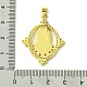 Латунные микропаве прозрачные подвески с фианитом KK-H472-39G-3