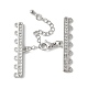 Удлинитель цепи из латуни с прозрачным кубическим цирконием KK-F893-10P-1