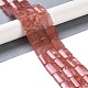 Вишневого кварца стеклянные бусы пряди G-M420-M05-02-2
