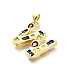 Латунные микропаве прозрачные подвески с фианитом KK-G521-01G-W-01-2