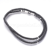 Немагнитные синтетический гематит бисер пряди G-I208-03-A-4x1mm