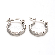 Серьги-кольца из нержавеющей стали 304 EJEW-D195-P
