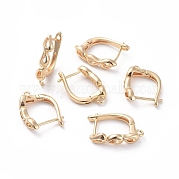 Латунные серьги-кольца с застежкой сзади KK-L180-107G