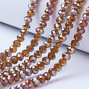 Стеклянные бусины с гальваническим покрытием  EGLA-A034-T1mm-B08