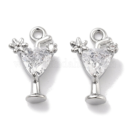Латунные микропаве прозрачные кубические циркониевые подвески KK-M102-28P-1