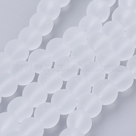 Прозрачные стеклянные бусины GLAA-S031-8mm-13-1