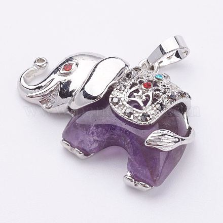 Подвески из натурального аметиста  X-G-P268-06-1