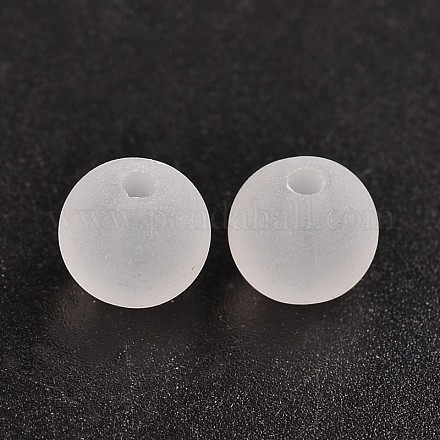 Прозрачные акриловый шар бисером FACR-R021-8mm-16-1