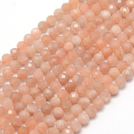 Натуральный Sunstone бисер пряди G-E411-13B-4mm-1