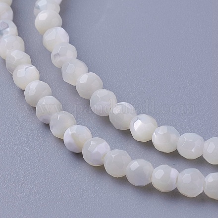 Нити бусин из ракушек SSHEL-E571-38-3mm-1
