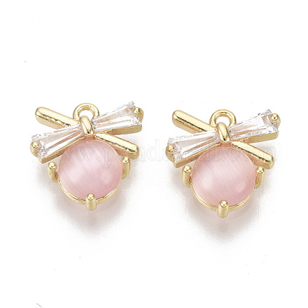 Латунные микропаве прозрачные кубические циркониевые подвески KK-S356-083-NF-1