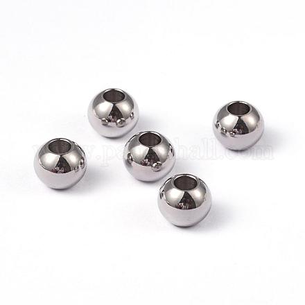 Круглые бусины из нержавеющей стали 202 STAS-O091-C-04P-1