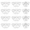 12Pcs 304 Stainless Steel Pendants, Butterfly, Stainless Steel Color, 24.5x44.5x1.5mm, Hole: 1.8mm