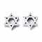 Tarnish Resistant 304 Stainless Steel Beads, for Jewish, Star of David, Stainless Steel Color, 8.5x10x3mm, Hole: 2mm