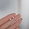 Alloy Earrings for Women, with 925 Sterling Silver Pin, Rectangle, 14.5mm