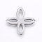 Tarnish Resistant 304 Stainless Steel Links connectors, Cross/Flower, Stainless Steel Color, 21x21x1.2mm, Hole: 1.2mm