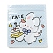Square Plastic Packaging Zip Lock Bags, with Cartoon Animal Pattern, Top Self Seal Pouches, Rabbit, 10.9x10x0.15cm, Unilateral Thickness: 2.5 Mil(0.065mm)