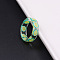 Transparent Resin Finger Rings, Lemon, Green Yellow, Inner Diameter: 16mm