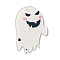 Halloween Printing Acrylic Pendants, Ghost Charms, White, 41x29x2mm, Hole: 1.8mm