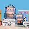 Schoolbag Shaped Plastic Candy Gift Zip Lock Bags, Resealable Packaging Bags, Top Seal, Self Seal Bags for Candy, Deep Sky Blue, 32x24cm