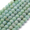 Natural Amazonite Beads Strands, Round, Grade AB, 9~10mm, Hole: 1mm, about 43pcs/strand, 15.1 inch(38.5cm)