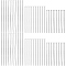 60Pcs 3 Styles 925 Sterling Silver Flat Head Pins, Silver, 24 Gauge, 24~35x0.5mm, Head: 1.5~2mm, 20ps/style