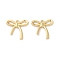 Rack Plating Alloy Pendant, Bowknot, Golden, 23x25x2mm, Hole: 2mm