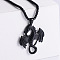 Vintage Stainless Steel Dragon Pendant Punk Hip-hop Necklaces for Men, Black, Pendant: 46x38mm