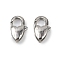 304 Stainless Steel Lobster Claw Clasps, Stainless Steel Color, Heart, 11x6.5x3.5mm, Hole: 1.2mm