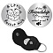 CREATCABIN Bears Pocket Hug Token Long Distance Relationship Keepsake Stainless Steel Double Sided Message Engraved Pocket Token Coin Flat Round with Leather Keychains for Memento Gift 1.2 x 1.2Inch