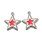 304 Stainless Steel Charms, with Enamel, Star Charms, Stainless Steel Color, 14x12.5x1mm, Hole: 1.4mm
