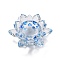 Flower Natural Quartz Crystal Candle Holder Molds, for Home Desktop Decoration, Dodger Blue, 110x55mm, Inner Diameter: 40mm