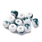 Handmade Porcelain Beads, Round, Azure, 6~7x5~6mm, Hole: 2mm