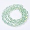 Electroplate Glass Beads Strands, AB Color Plated, Faceted Teardrop, Light Green, 15x10mm, Hole: 1mm, 46~48pcs/strand, 69~72cm