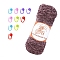 Wool Chunky Chenille Yarn, for Weaving, Knitting & Crochet, with Locking Stitch Marker, Rosy Brown, 3mm, about 131.23 Yards(120m)/Skein
