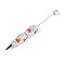 Resin & Polymer Clay Pave Rhinestone Ball-Point Pen, Iron Beadable Pen, for DIY Personalized Pen with Jewelry Beads, Cherry, 147.5~151x15~20mm