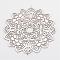 304 Stainless Steel Filigree Joiners, Flower, Stainless Steel Color, 36x34x0.5mm, Hole: 3.5mm, about 175~190pcs/bag