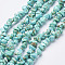 Synthetic Turquoise Beads Strands, Dyed, Chips, Turquoise, 3~8x3~8mm, Hole: 1mm, 80~81cm