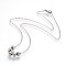 Non-Tarnish Stainless Steel Pendant Necklaces, with Lobster Claw Clasps, Round, Stainless Steel Color, 16.25 inch(41.3cm), 1.5mm