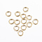 304 Stainless Steel Jump Rings, Open Jump Rings, Real 24K Gold Plated, 21 Gauge, 4.5x0.7mm, Inner Diameter: 3.1mm