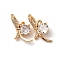 Brass Micro Pave Cubic Zirconia Pendants, Cadmium Free & Nickel Free & Lead Free, Bowknot, Real 18K Gold Plated, 19x16x6mm, Hole: 1.6mm
