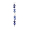 Faceted Round Natural Lapis Lazuli & Kyanite & Potato Natural Cultured Freshwater Pearl Beaded Connector Charms, with Copper Wire Loops, Platinum, 40x4.5~5x3mm, Hole: 1.8mm